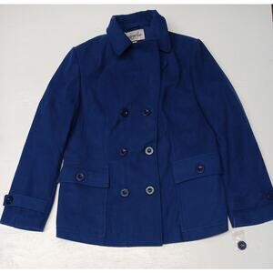 Neyelle Blue Business Dress Comfort Fit Casual Button Winter Wool Coat XL